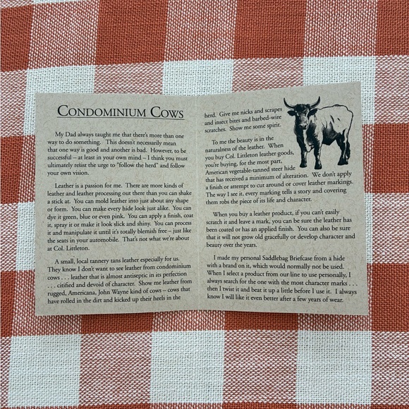 Colonel Littleton Leather Pocket Journal/Wallet. - Picture 6 of 8